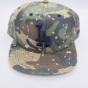 LA‎ DODGER CAMO PAINT SLATHER HAT SLIGHT FADING ON ENTER BILL